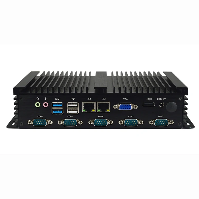 Embedded Fanless Mini PC x86 CPU J1900 Quad Core 3G/4G wifi industrial computer