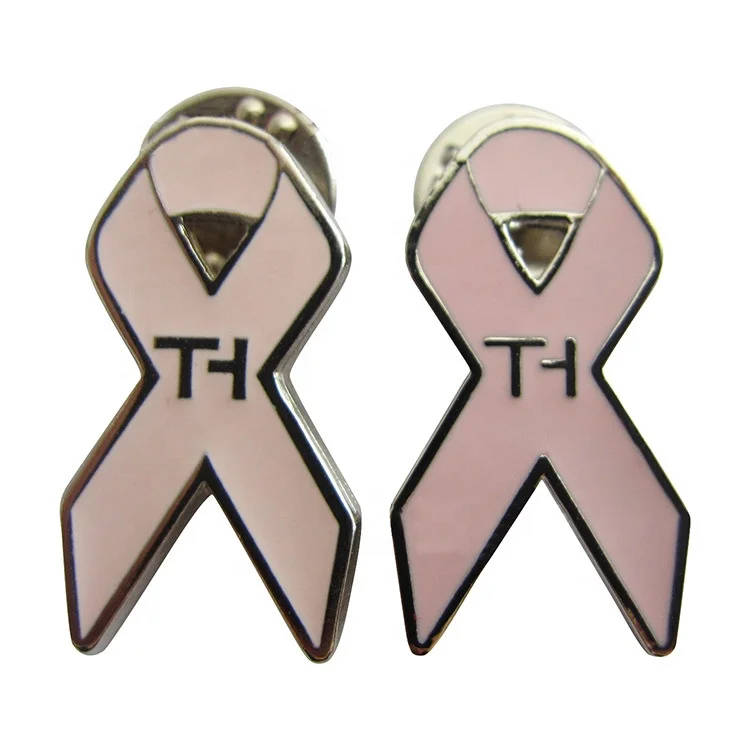 Wholesale Angel Pink Breast Cancer Awareness Ribbon Enamel Lapel Pin