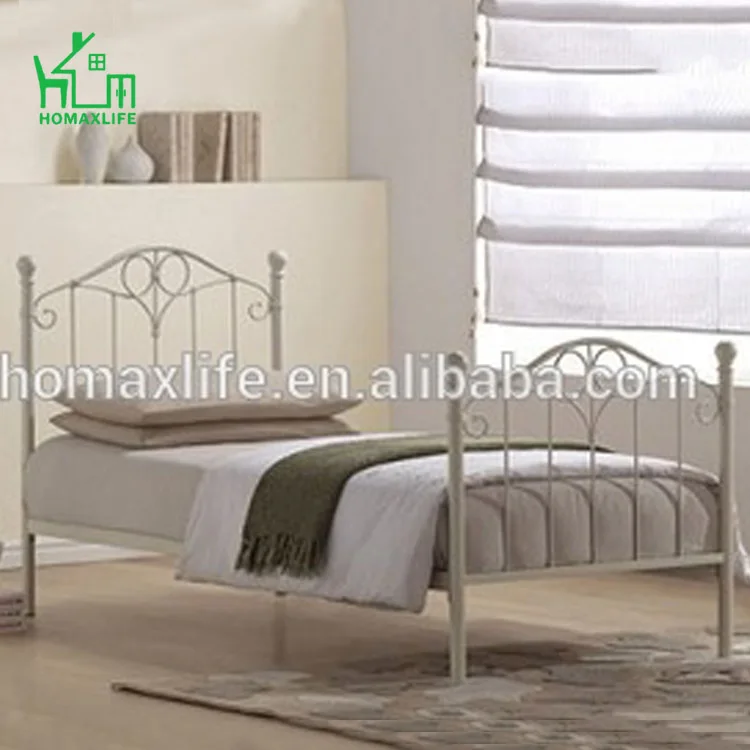 Оптовая продажа из Китая современный дизайн кованого односпальная раскладная кровать металла