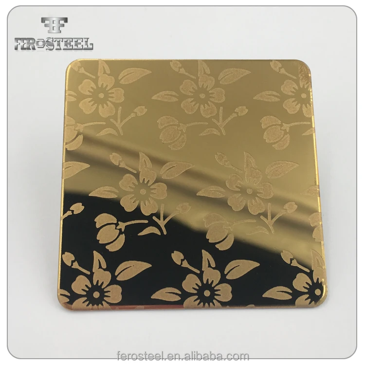 Рисунком латунь масло для ногтей № 4 вытравлена из нержавеющей стали золото лист