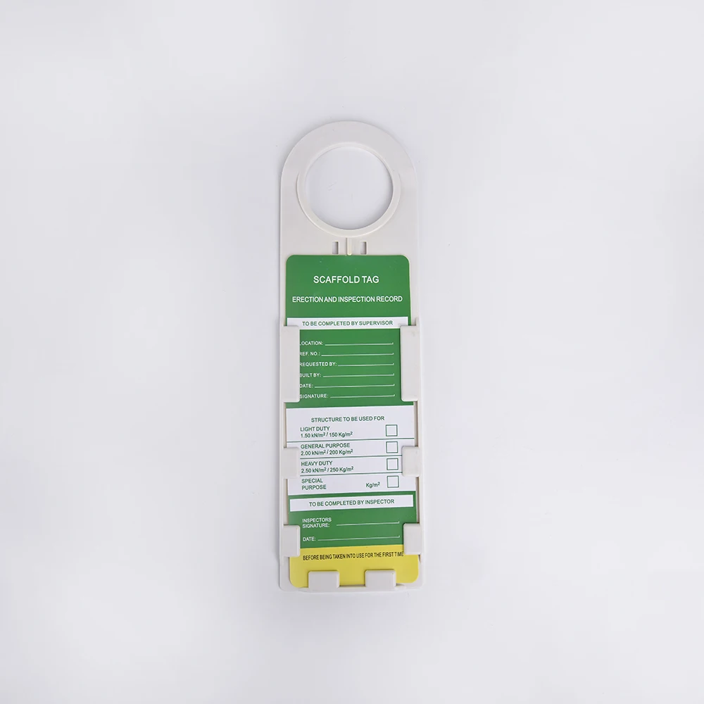 ABS Material Construction Plastic Ladder Inspection Scaffold Tags