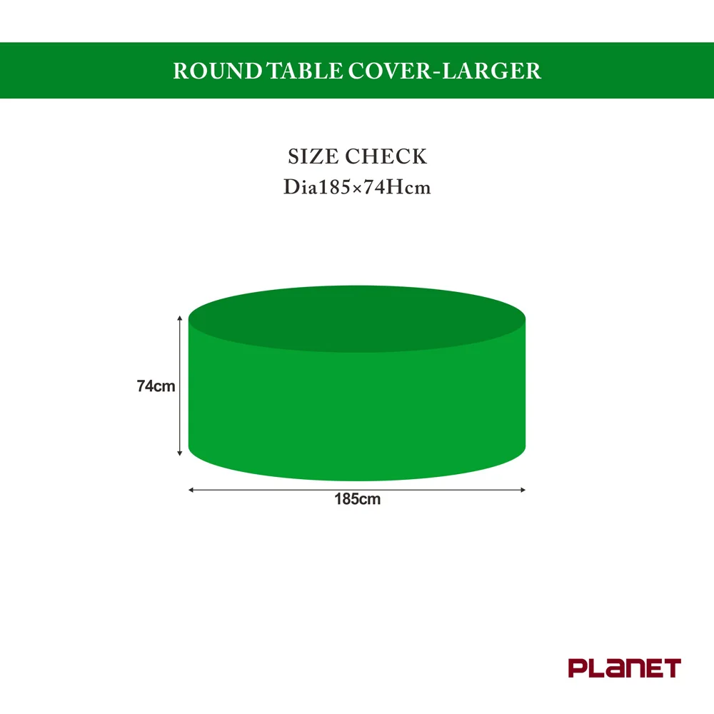 
Oxford Waterproof Large Size Outdoor Patio Furniture Cover Green Color Round Dining Table Cover 