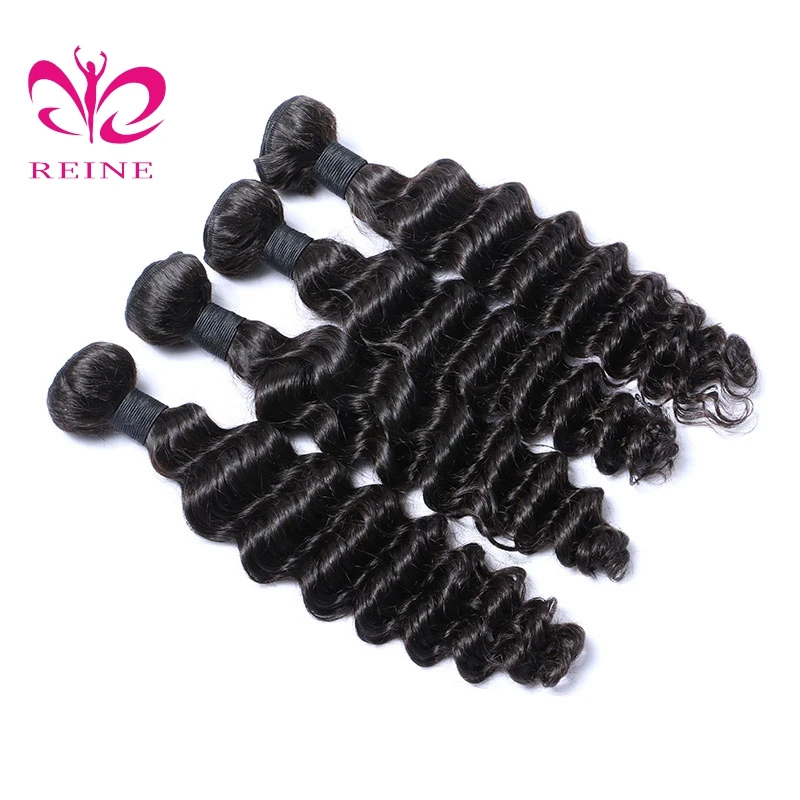 Main product natural style deep wave hair extensions 100% Cambodian human remy hair super double drawn weft hair
