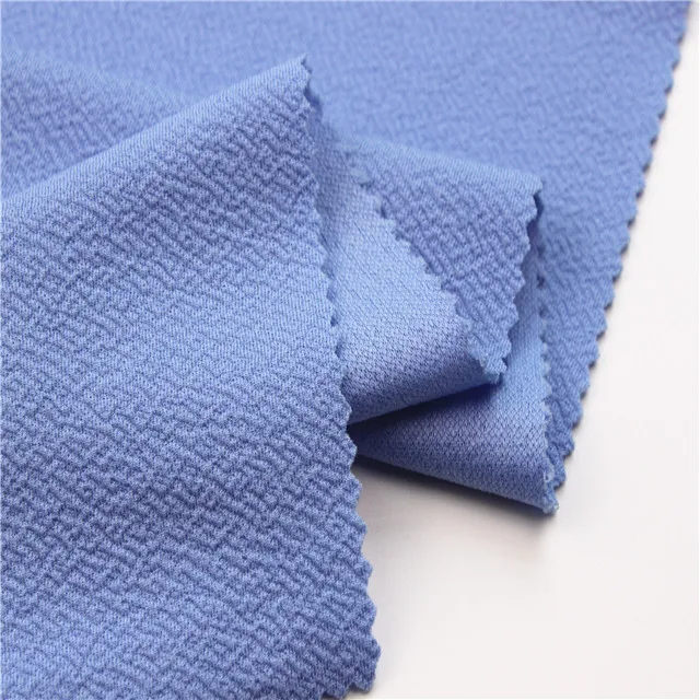 Textile high quality Polyester Spandex Jacquard liverpool heavy moss crepe fabric for garments