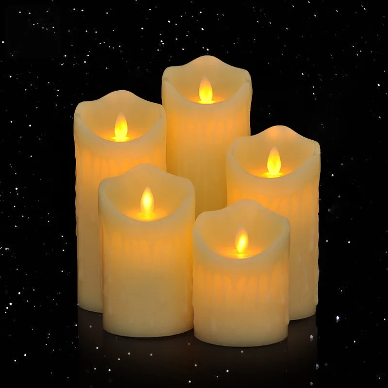 Battery Operated LED Flameless Pillar Candles