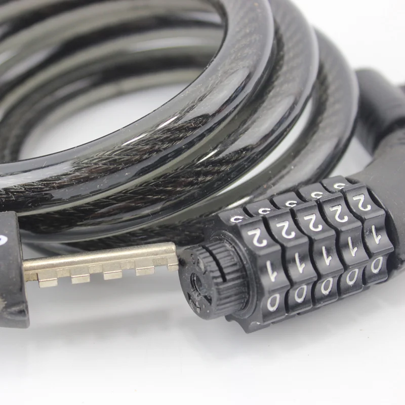 bulk sale durable 4 digital bicycle cable lock with bracket