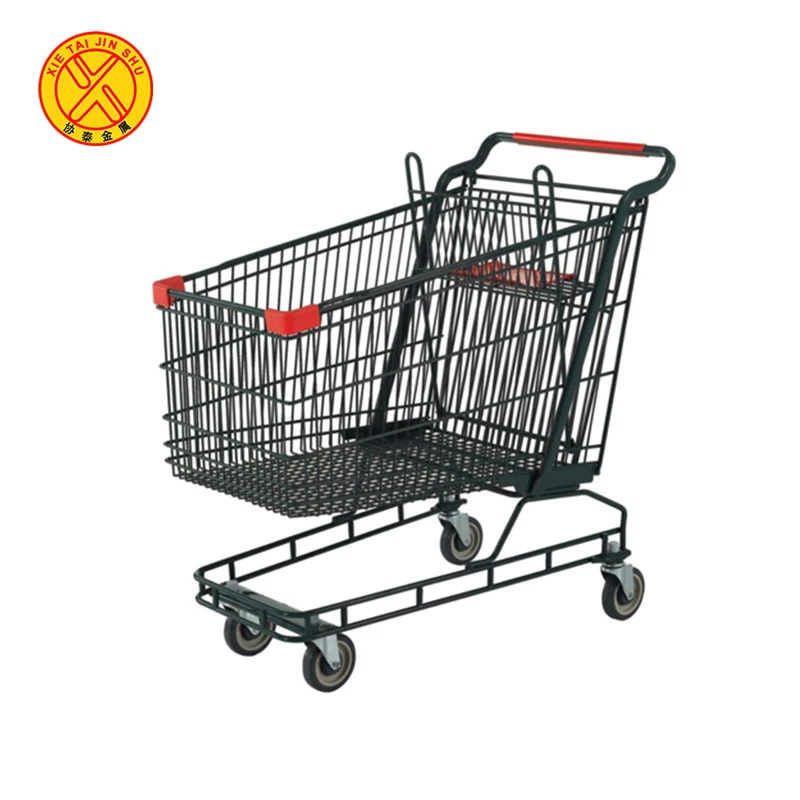 Professional manufacture metal material german style stylish mini shopping trolley for supermarket