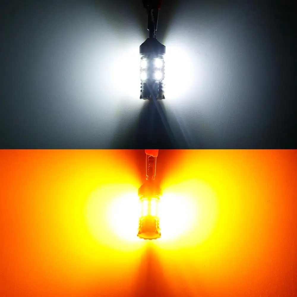 
7443 T20 Amber White LED Daytime Running Light LED Light Bulb Turn Signal Light 
