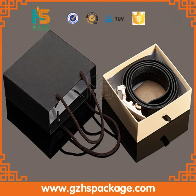 Матовый черный картон мода картонная коробка/упаковка коробка лента оптовая