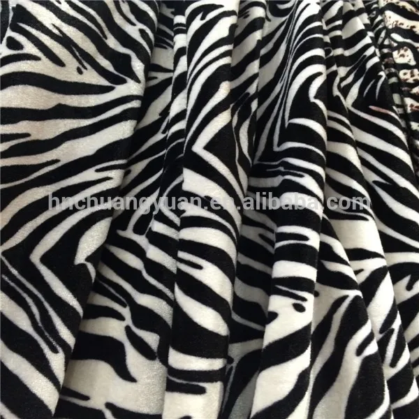 Warp Knitted Brushed Micro Pile Printed Sofa Leopard Chair Cushion Cover Fabric