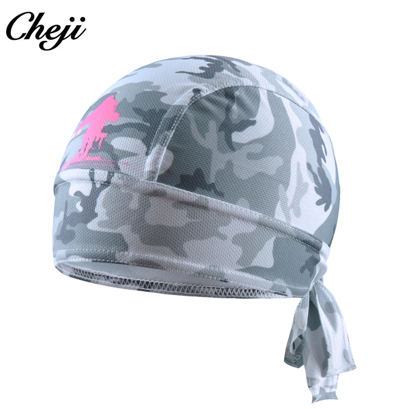 CHEJI Cycling Bandana Quick-dry Outdoor Sport Bicycle Head Scarf Pirate Scarf Hood MTB Racing Bandana Hat Custom Bandana