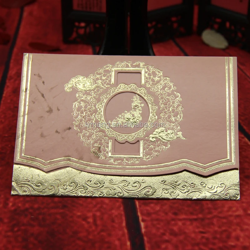 
2016 Customized wedding invitation card wholesale/ cheap price wedding card hot sale 