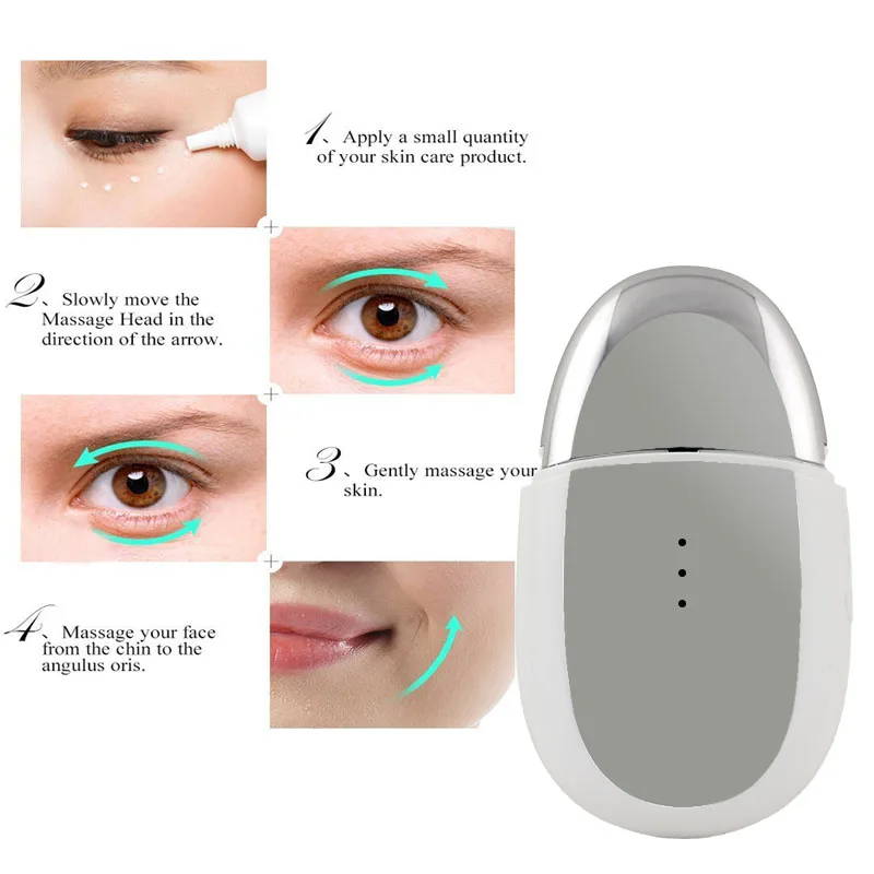 home beauty device eyes care machine microcurrent vibration and topical heating massage eye care