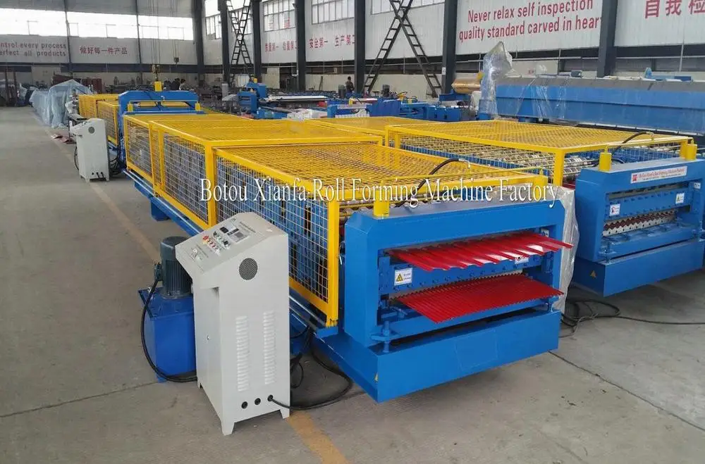 Double Layer Color Steel Trapezoidal IBR Roof panel Roll Forming Machine/ hot sale in malaysia cold roll forming machinery