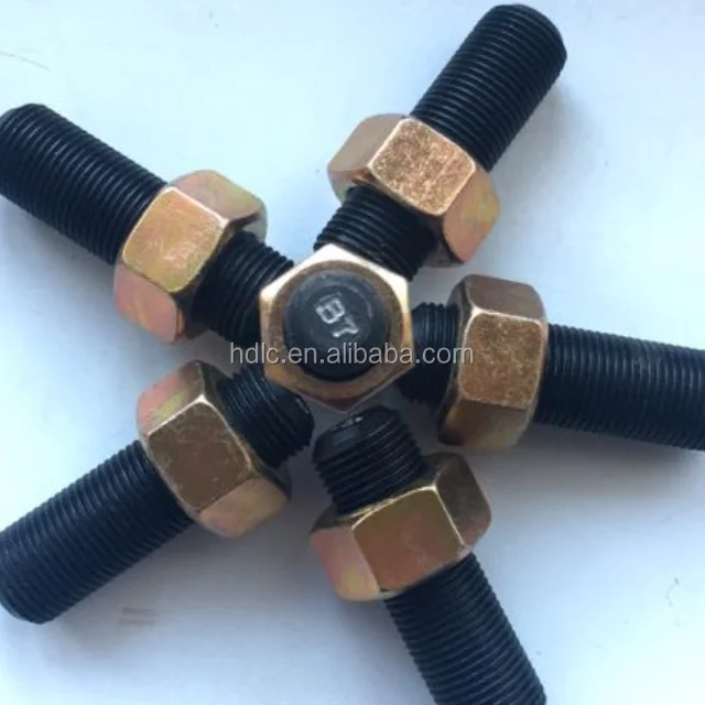
full thread/end thread China fasteners astm a193 b7 stud bolt with a194 2h nut 