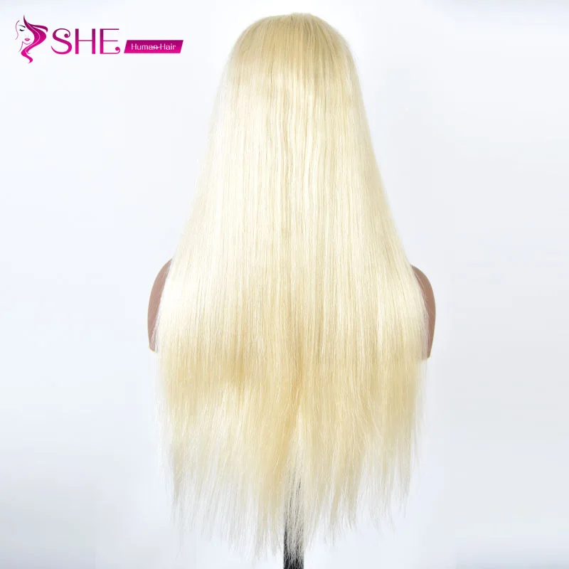 
wholesale factory price and high quality Long hair #613 blonde lace front and Full lace wig with baby hair 