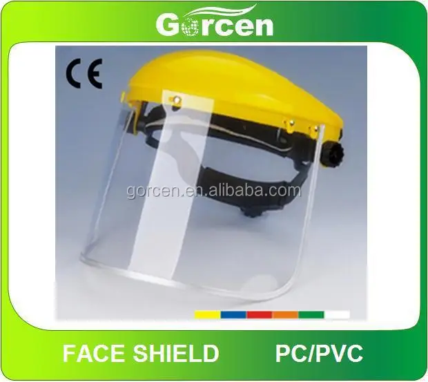 CE EN166 PC Visor Protective Face Shield worker safety face shield with cheap price impacting resistance for chemical & dust