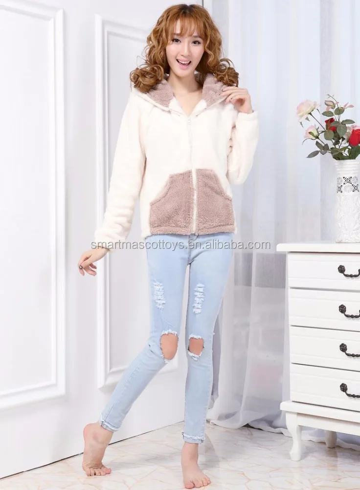 wholesale hoodies velvet sheep animal hoodie with ears
