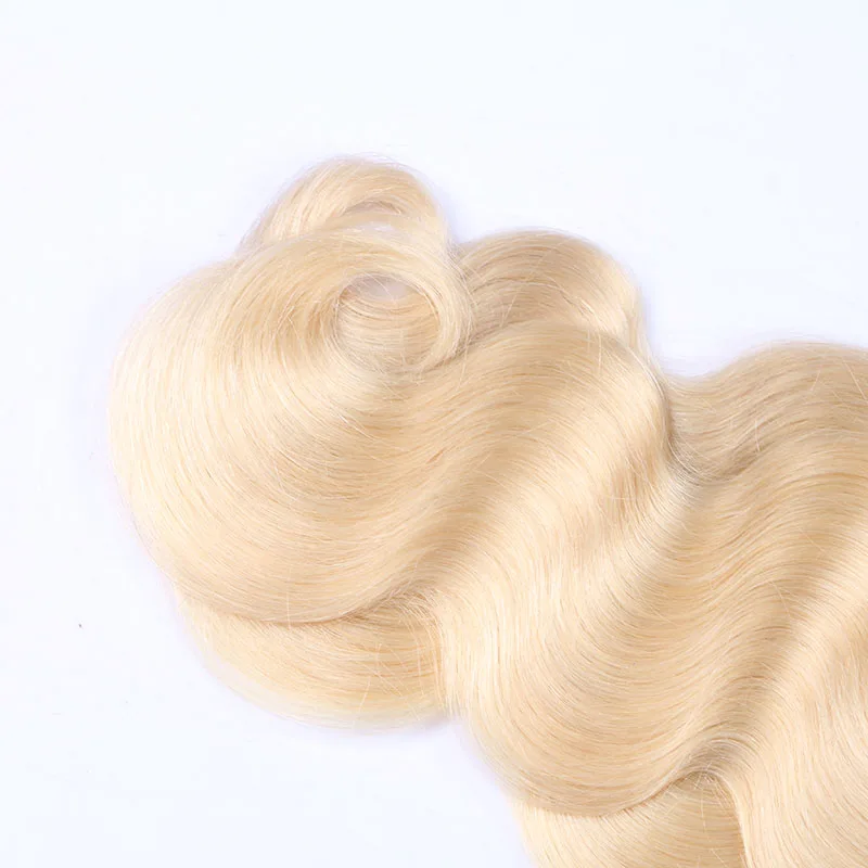 Best Selling 100% Remy Virgin Brazilian Hair Grade 12 A Body Wave 613 Blonde Human Ombre Breading Hair Weave With Closure