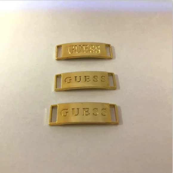 YK 0042 Letter and number engraved nameplate custom antique  metal logo plate for shoes