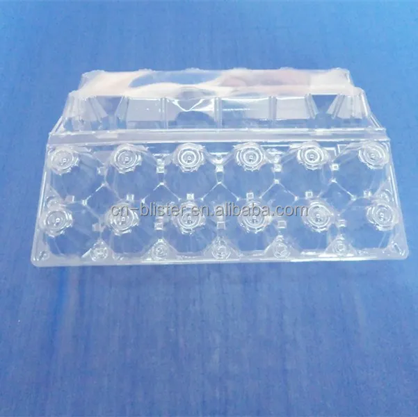 
PVC egg tray 15 cells clamshell box plastic packing for eggs 