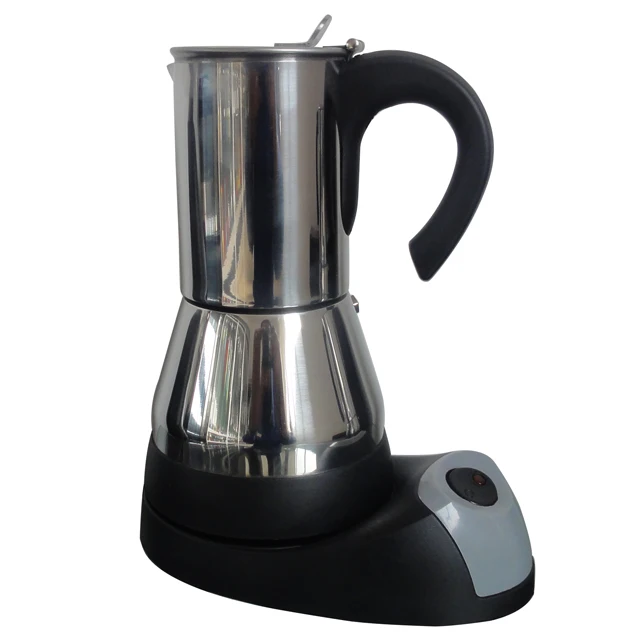 Italian electric stainless steel espresso moka coffee machine battery operated coffee maker