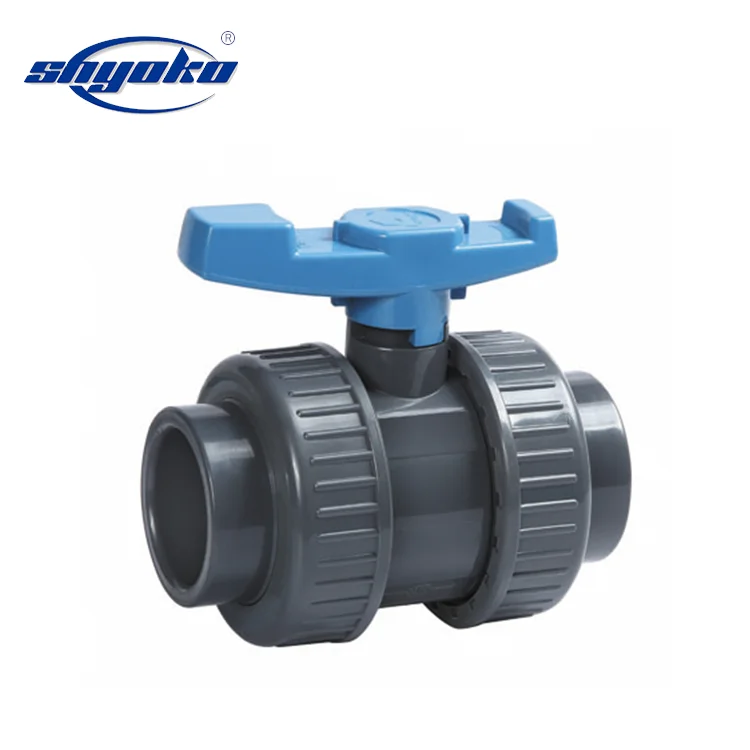 True union PVC ball valve standard double union socket/thread connection