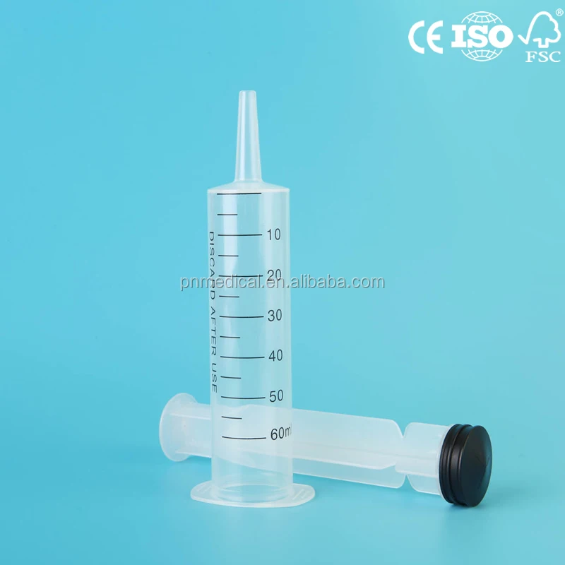 Disposable plastic 60ml 50ml feeding syringe