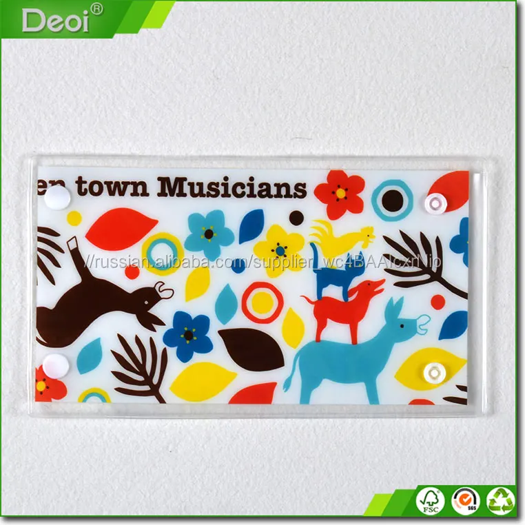 Небольшой прозрачный пластиковый файл карманы