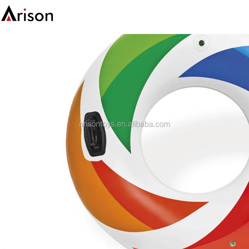 OEM customizable PVC inflatable color whirl swim tube swim ring for life ring