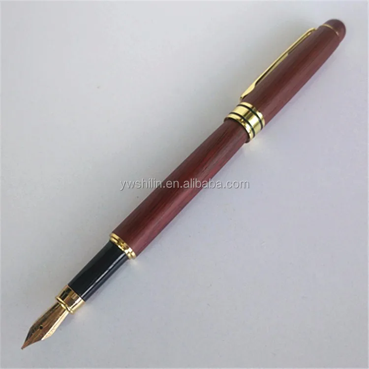 high quality Promotional mahogany wooden fountain pen and wooden roller pen