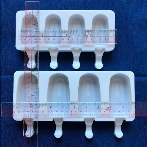 
Cake Tools Mini Oval 4 Cell Silicone Ice Cream Mold Juice Popsicle Children Pop Mould Tray Tools Molds 