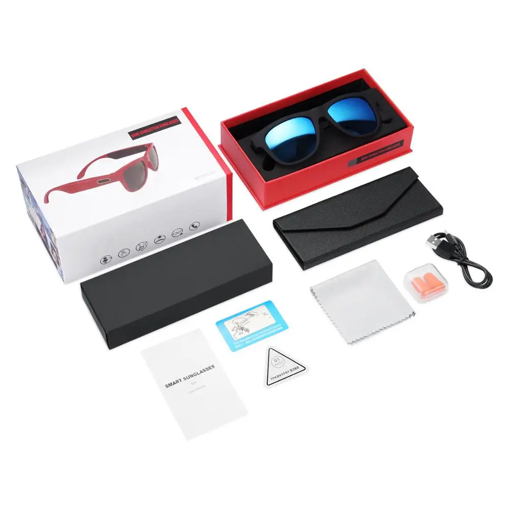 Dropshipping New 2022 BT4.0 Android Smart Headphone Bone conduction glasses with Polarized UV400 sunglasses