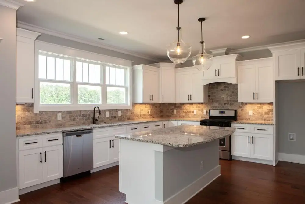 Factory Custom Make White Shaker Plywood Wooden Kitchen Cabinets for American Wholesaler