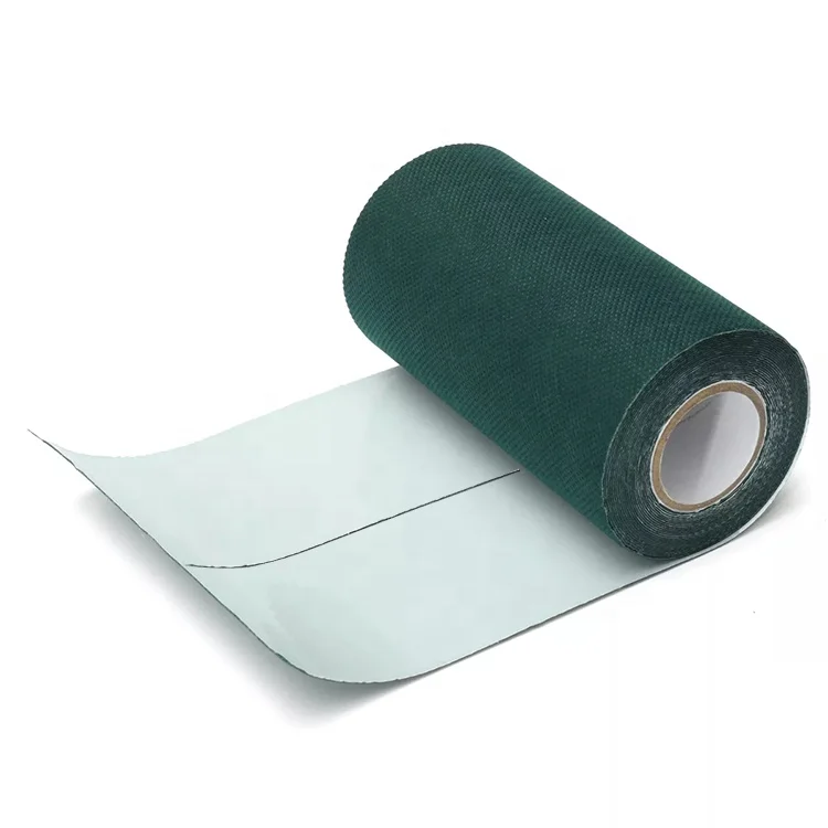 Self adhesive waterproof eco-friendly non-woven artificial grass seaming joining tape with middle seam on released film