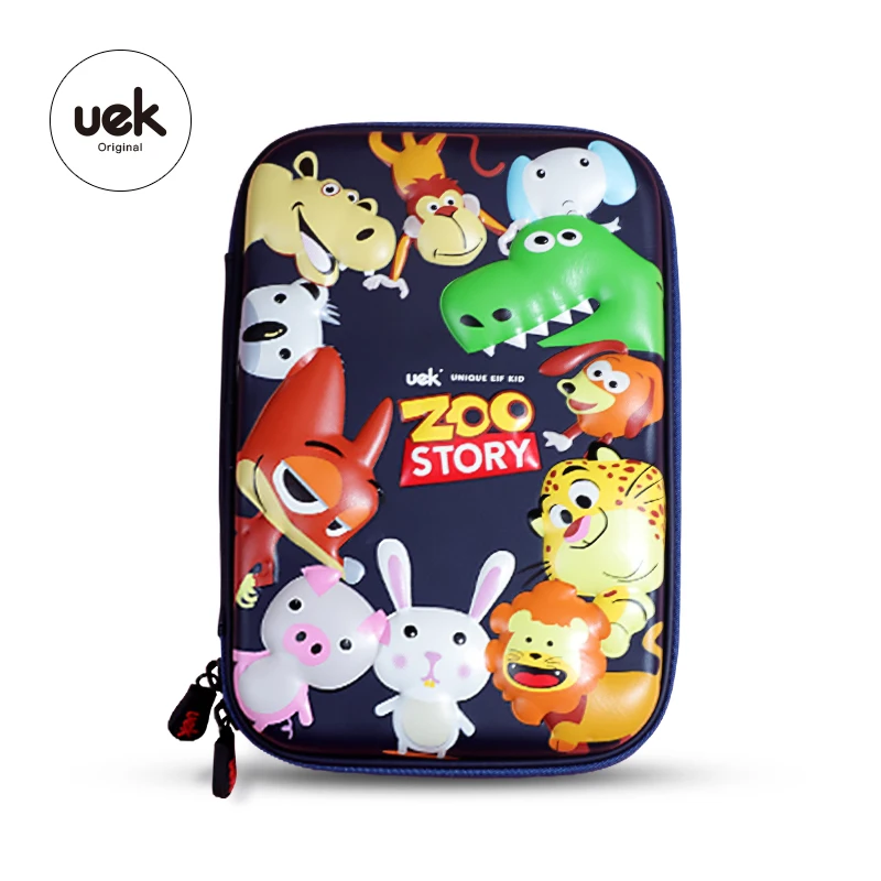 UEK Stationery Kids for school Eva wholesale 3D ZOO pencil case children