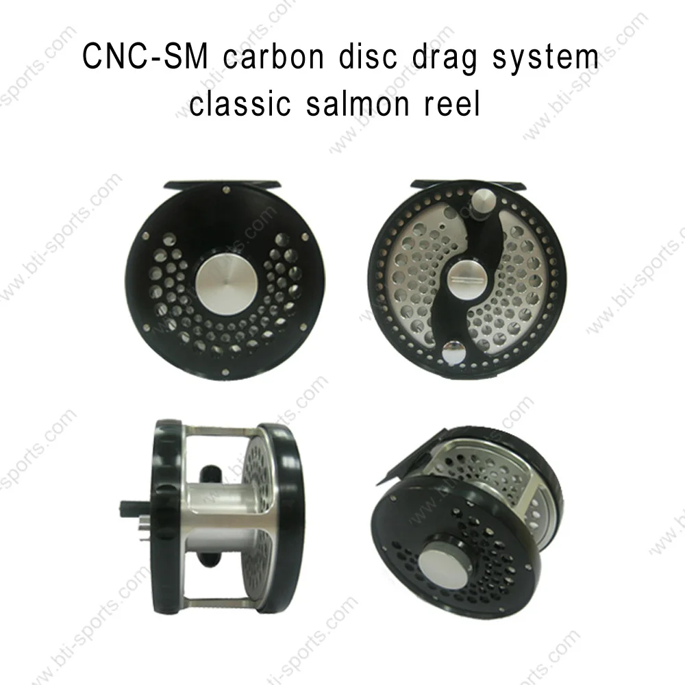 Customized reel service CNC carbon disc drag system salmon classic fly reel CNC-SM (B05)