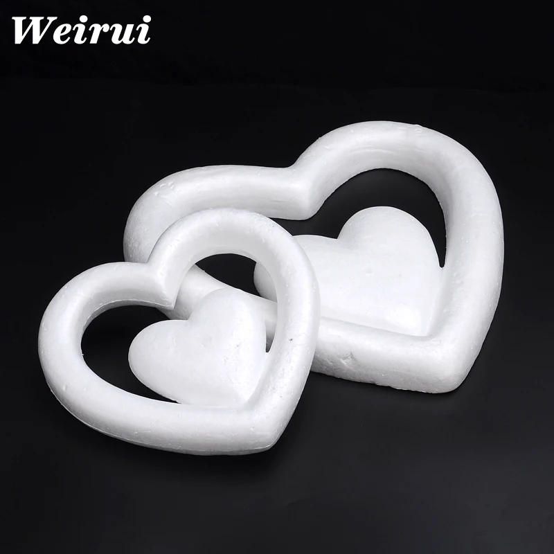 Large Size Poly Dragon Foam Heart Solid Hollow Love Wedding Decoration Mother Heart 45-80cm