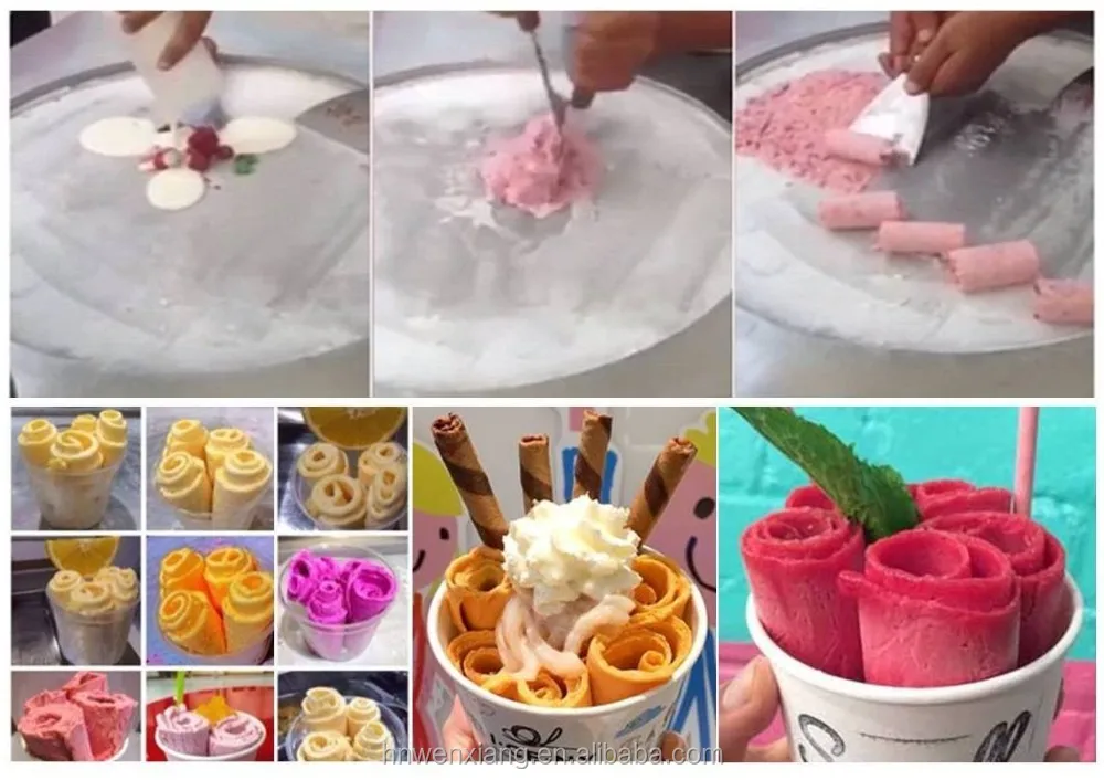 ice cream rolls machine / rolling fried ice cream machine / ice cream roll fryer machine