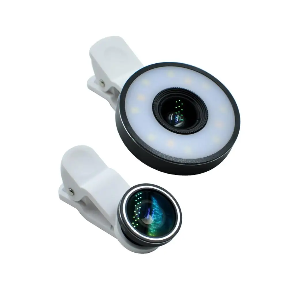 
Universal 6 in 1 selfie led flash light optical cell phone camera lens for iphoneX 6 6s plus 
