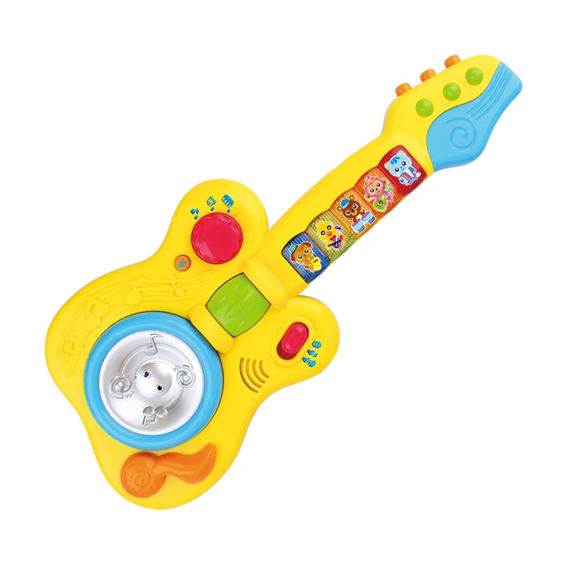 Kids interesting multi-functional electric musical instrument guitar toy with light
