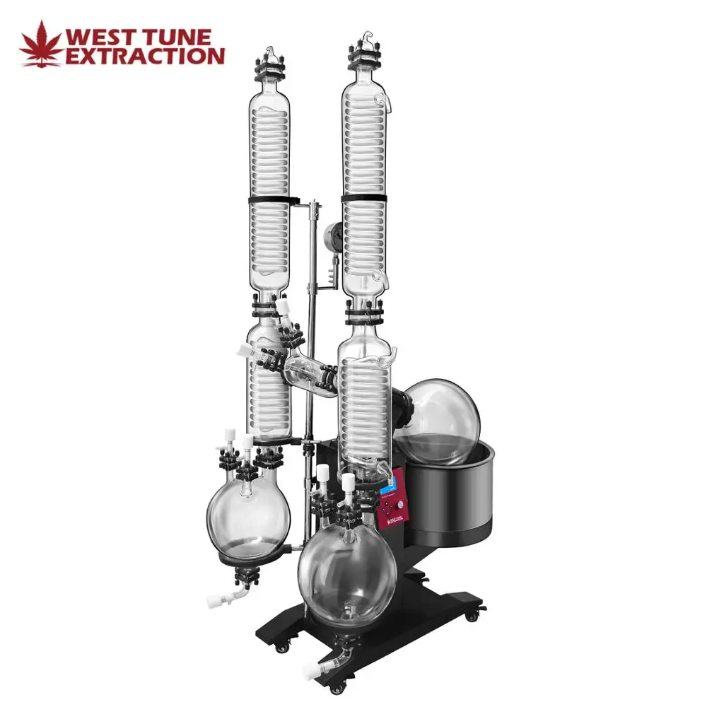 
West Tune China Laboratory 5.3-Gallon/20L WTRE-20dual Dual-Condensers Rotary Evaporator with Competitive Price 