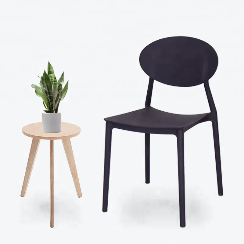modern plastic dining chairs material stackable white plastic chair