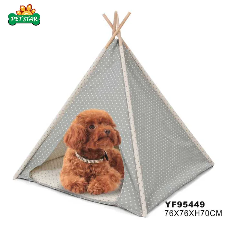 Five sticks Soft cat pet dog tent, dog teepee