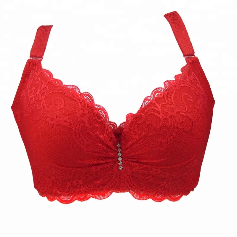Women Sexy Soft Comfortable Embroidered Flower Lace plus size bras for fat women