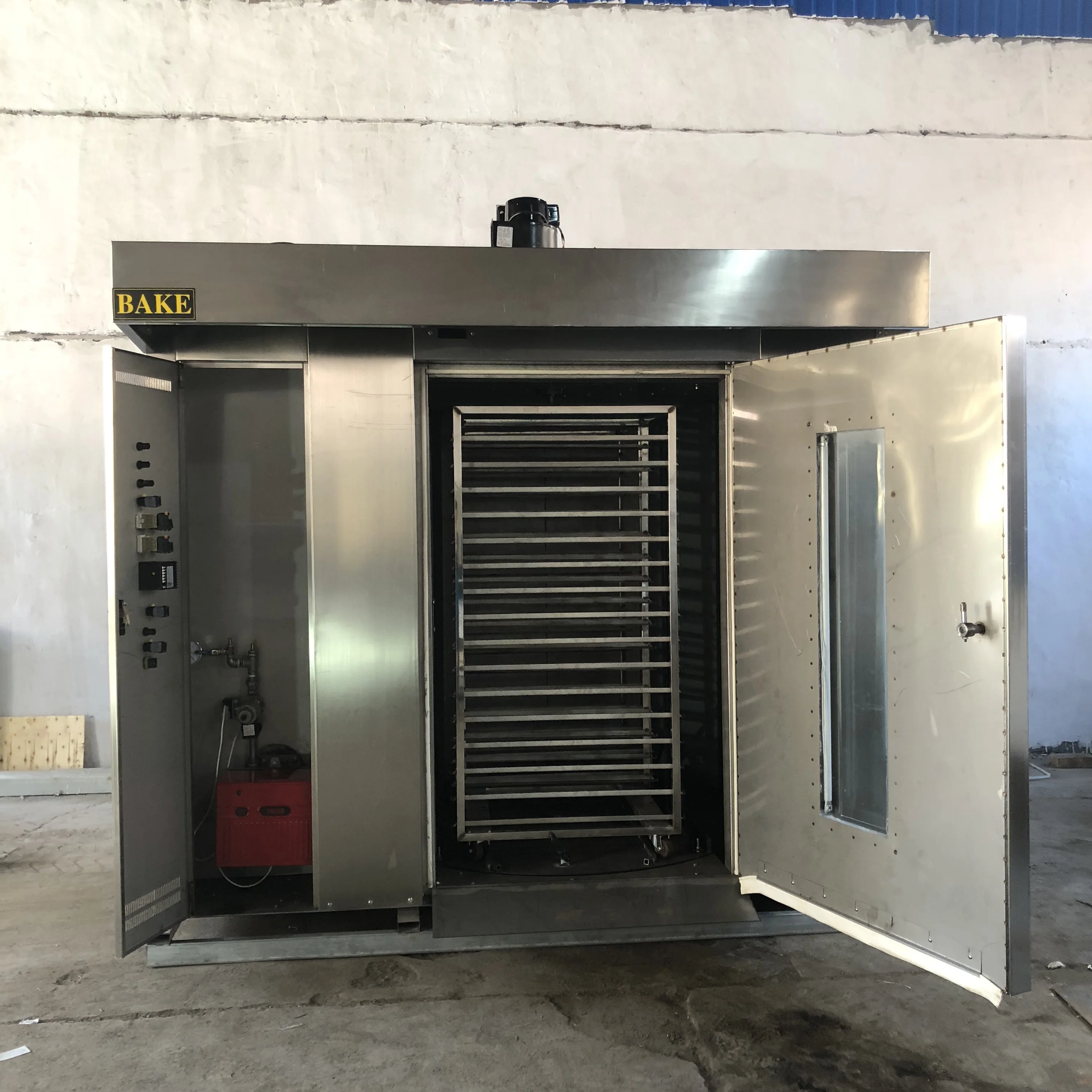baking equipment Gas power 32 trays Rotary Rack oven for pizza bread making machine
