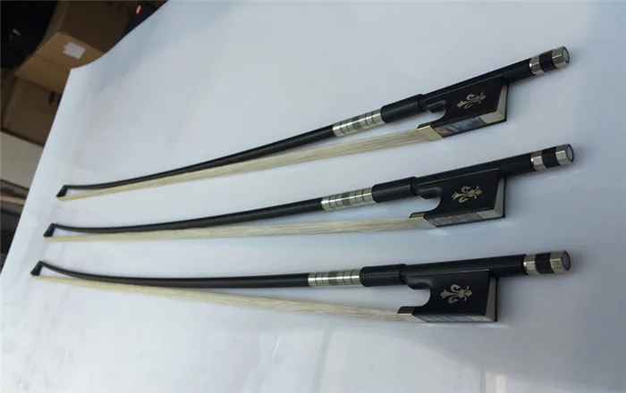 
china hot sale cheap black color carbon fiber violin bow horse hair4/4 