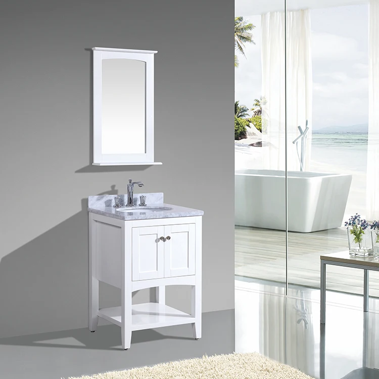 European Style Bathroom Vanity Cabinet , UK Floor Modern Bathroom Mirrored Cabinets