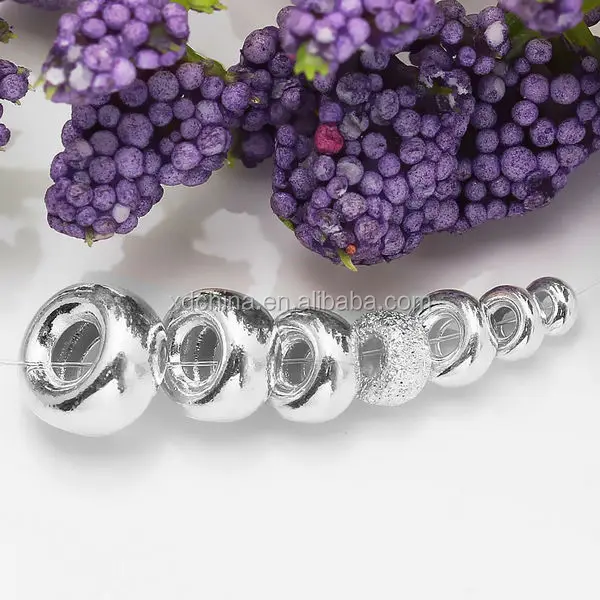 XD P258 925 Sterling Silver Jewelry Findings Plain Silver Bead