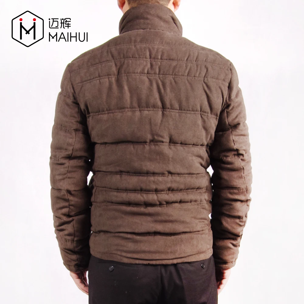 Замшевая стеганая куртка OEM мужская с подкладкой зимняя на заказ